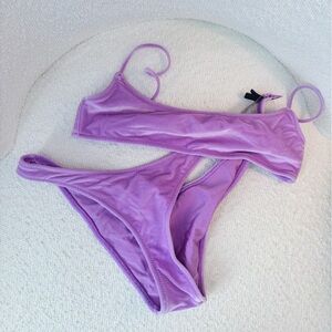 triangl purple velvet bikini (never worn) 👙